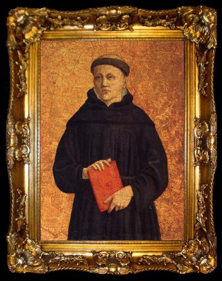 framed  Piero della Francesca Augustinian monk, ta009-2